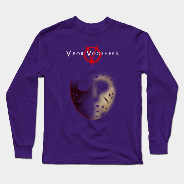 V for Voorhees Long Sleeve T-Shirt by JayHai